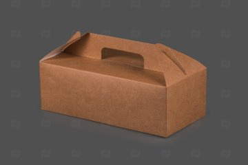 картинка Коробка с ручкой 4000мл 288*142*98мм ECO BOX WITH HANDLE (25 шт.) Мир упаковки