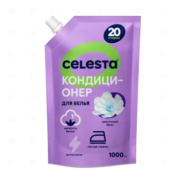 картинка Кондиционер д/белья Цветочный бриз в дойпаке 1000мл CELESTA Мир упаковки