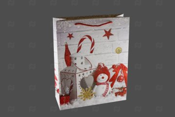 картинка Пакет ламинированный 32*26*10см Снег идет НГ SCC484-ABCD Мир упаковки