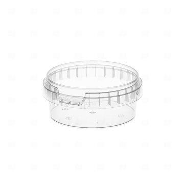 картинка Банка ПП 180мл круглая прозрачная d-95/h-43мм с крышкой с к/з 160шт В Мир упаковки