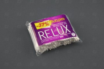 картинка Ватные палочки 160шт пакет Relux Мир упаковки
