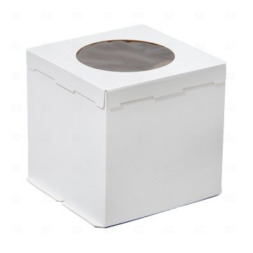 картинка Коробка бум д/торта с окном 300*300*300мм белый 20шт Мир упаковки