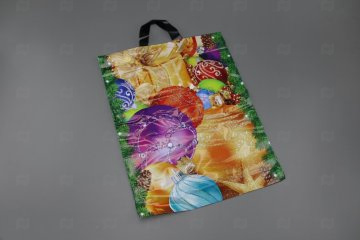 картинка Пакет с петлевой ручкой ПВД 38*47см 60мк Новогодние чудеса НГ Мир упаковки