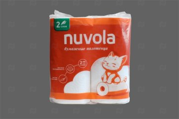 картинка Полотенца бумажные 2сл белые 2рул Nuvola Мир упаковки