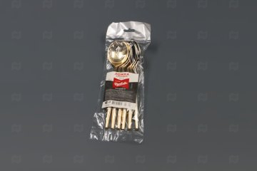 картинка Ложка Sinior Banketto золото пластик 18см 6шт Мир упаковки