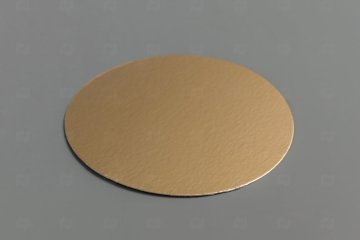 картинка Подложка для торта круглая d-220*0,8мм золото 100шт Мир упаковки