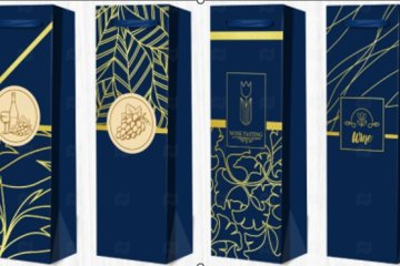 картинка Пакет ламинированный под бутылку 35*12*9см SCW680-ABCD Мир упаковки