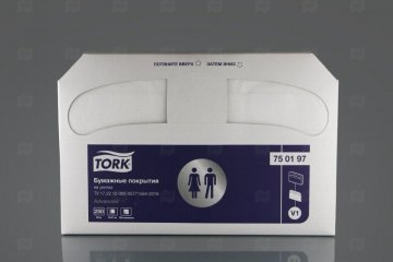 Купить 750197 Покрытие для унитаза Tork Advanced (250 шт.). Мир упаковки