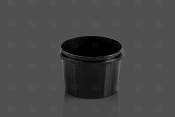 картинка Банка ПП 280мл круглая черная d-93/h-60мм с крышкой с к/замком 550шт ПТП Мир упаковки