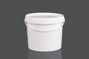 картинка Ведро 5,7л круглое белое б/крышки с к/замком с пласт ручкой МУ Мир упаковки