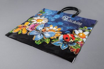 картинка Пакет с пластиковой ручкой 38*35см 90мк Феличита Мир упаковки