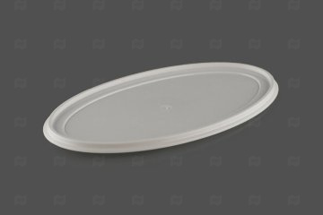 картинка Крышка к банке овальная 168*95мм белая 500шт старая форма ПТ Мир упаковки