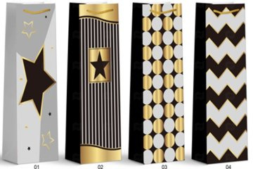 картинка Пакет ламинированный под бутылку 35*12*9см SCC532-ABCD Мир упаковки