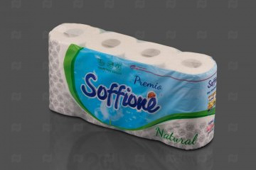Купить Бумага туалетная 3сл белая 8рул Soffione Premio растворимая втулка. Мир упаковки