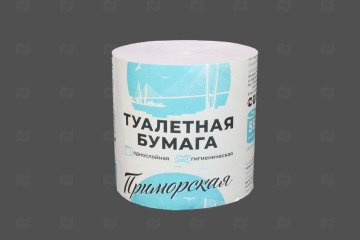 картинка Бумага туалетная 1сл серая 55м Приморская Мир упаковки