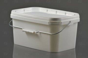 картинка Крышка к ведру прямоугольная 11л 366*243*190мм белая АУ Мир упаковки