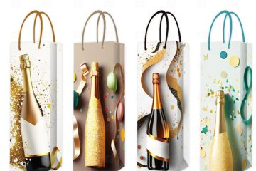 картинка Пакет ламинированный под бутылку 35*12*9см X6989 Мир упаковки