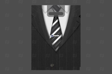 картинка Пакет с вырубной ручкой 30*40см 60мк Галстук 25шт Мир упаковки