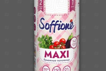 картинка Полотенца бумажные 2сл белые 1рул Soffione Maxi Мир упаковки