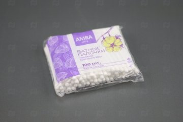картинка Ватные палочки 100шт пакет Amra Мир упаковки