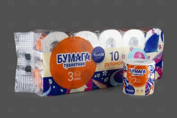 картинка Бумага туалетная 3сл белая 29м Nuvola Asia Мир упаковки