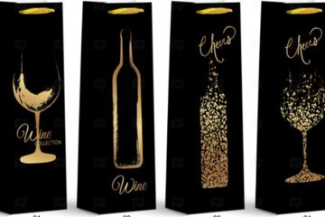 картинка Пакет ламинированный под бутылку 35*12*9см SCC537-ABCD Мир упаковки