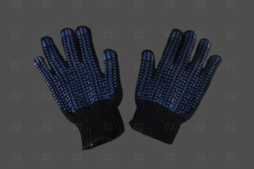 картинка Перчатки серые двойные б/покрытия 1пара Мир упаковки