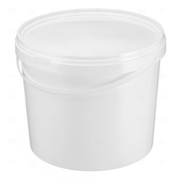 картинка Ведро 5,6л круглое белое с к/замком с пласт ручкой ПТП Форма №1 Мир упаковки