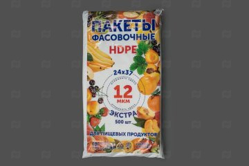 картинка Пакет фасовочный ПНД 24*37см 12мк Экстра Фрукты 500шт  Мир упаковки