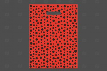 картинка Пакеты ВР Горошек красный 30х40 60 мк (25 шт) Мир упаковки