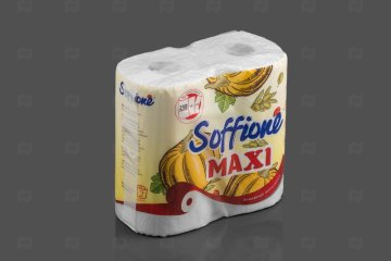 картинка Полотенца бумажные 2сл белые 2рул Soffione Maxi Мир упаковки