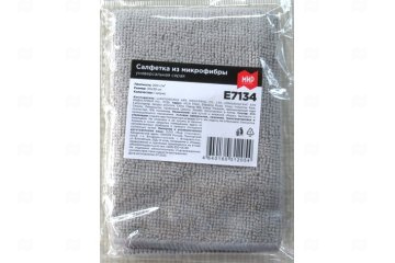 картинка Салфетка микрофибра 30*30см универсальная серая 1шт ШК Мир упаковки