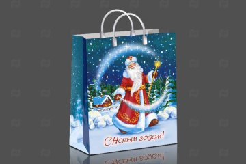 картинка Пакет софтпласт 23*27*10см 150мк Сияние ночи НГ Мир упаковки