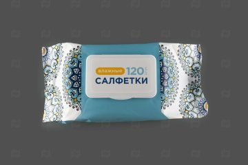 картинка Салфетки влажные 120шт с клапаном Nuvola Мир упаковки