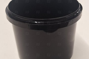 картинка Банка ПП 550мл круглая черная d-109/h-85мм с крышкой с к/замком б/ручки 200шт В Мир упаковки