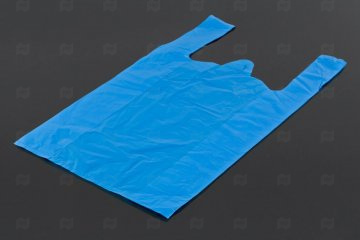 картинка Пакет майка 24+12*45см 10мк синий 100шт Мир упаковки