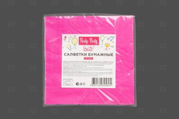 картинка Салфетки бумажные 33*33см 2сл фуксия 10шт Party-Party day  Мир упаковки