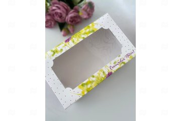 картинка Коробка бум для зефира с окном 250*150*70мм моноблок Пасха Мир упаковки