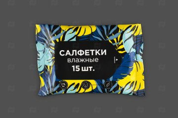 картинка Салфетки влажные 15шт One Time Мир упаковки