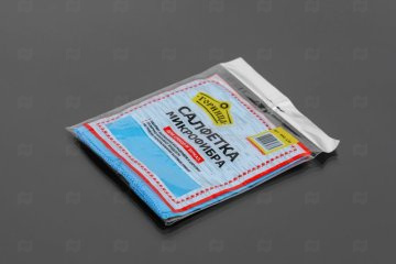 картинка Салфетка микрофибра д/стекол-зеркал 35*35см Горница Мир упаковки