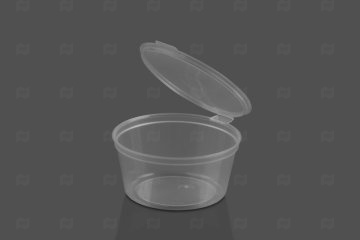 картинка Соусник 50мл круглый прозрачный с внутренним закрытием крышки 80шт ПП В Мир упаковки