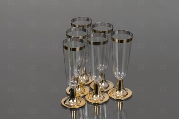 картинка Фужер Sinior Banketto с золотой окантовкой 150мл 6шт  Мир упаковки