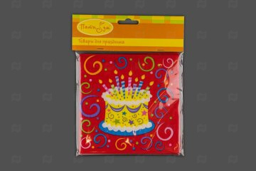 картинка Салфетки бумажные 33*33см 2сл Торт яркий 12шт ПатиБум Мир упаковки