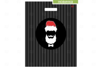картинка Пакет с вырубной ручкой 45*38см Эксперт в подарках НГ 50шт Мир упаковки
