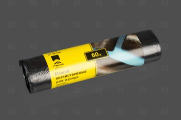 картинка Пакеты д/мусора 60л 580*680мм 6мк 20шт Impacto home Мир упаковки