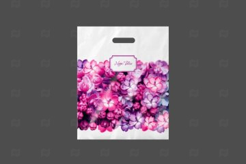 картинка Пакет с вырубной ручкой 38*47см 60мк с ламинацией Нега 50шт Мир упаковки