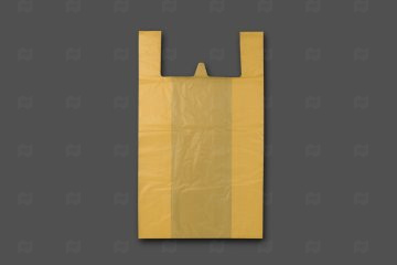 картинка Пакет майка ПНД 40+20*70см 20мк желтый 100шт Мир упаковки