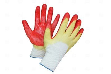 картинка Перчатки х/б прорезиненные 2-латексный облив  1пара Мир упаковки