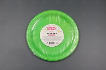 картинка Набор тарелок бумажных зеленый d-230мм Party-Party day 6шт Мир упаковки