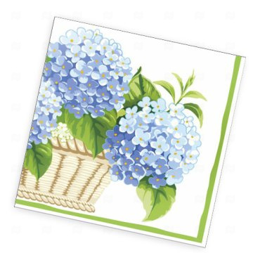 картинка Салфетки бумажные 24*24см 1сл Гортензия Design 40шт Desna Мир упаковки